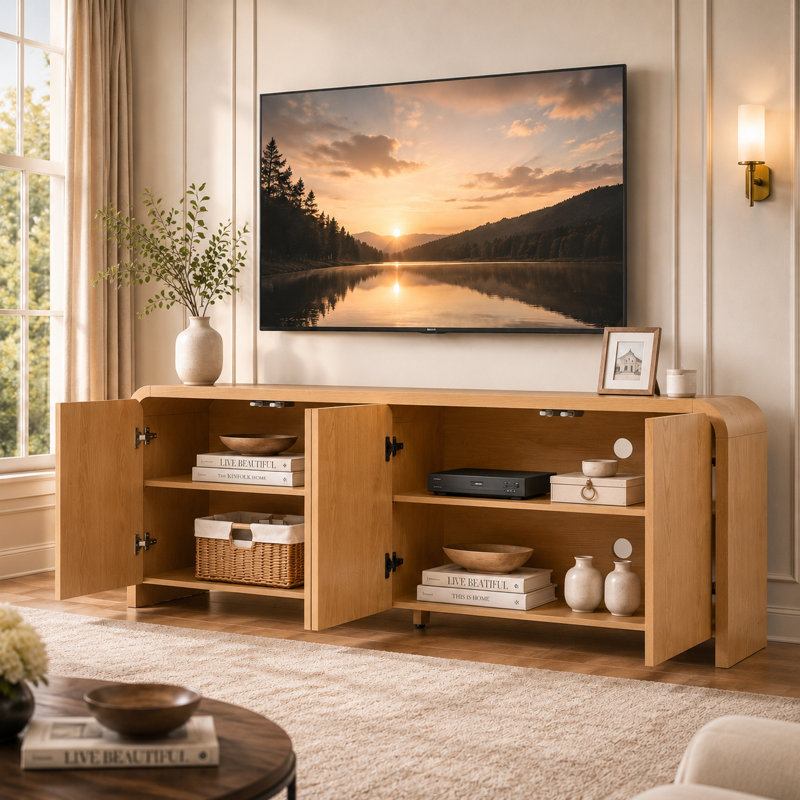 Meuble télé Modern Farmhouse, Naturel