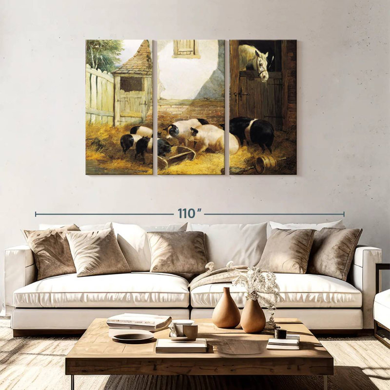 Brampt Farm Pigs, 48" H x 74" W