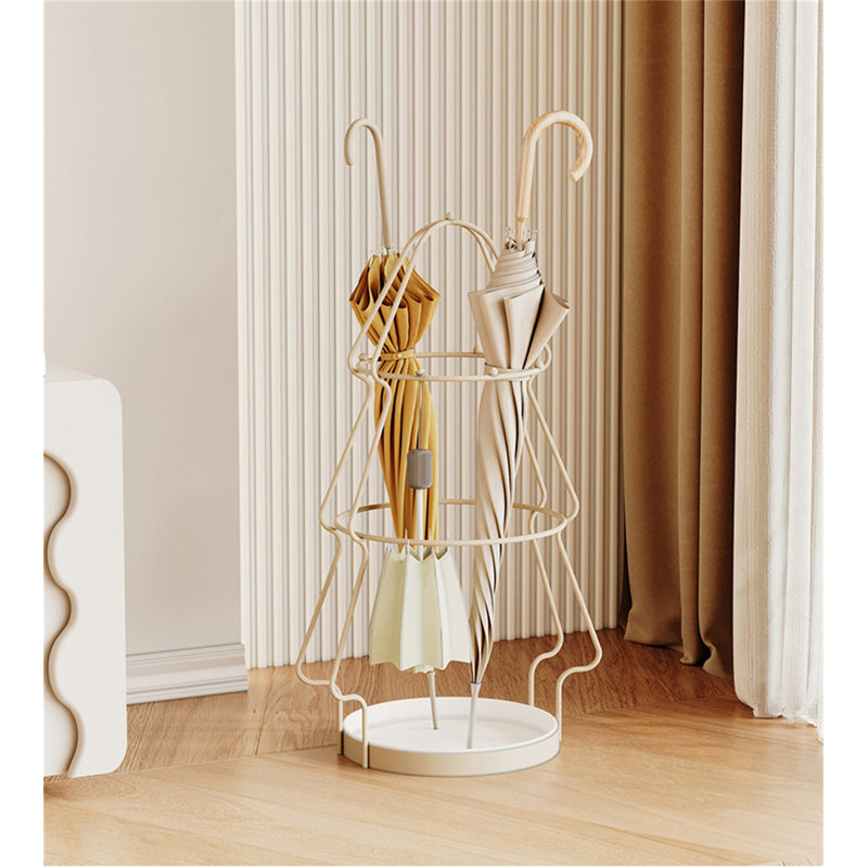 Metal Freestanding Umbrella Stand, Cream