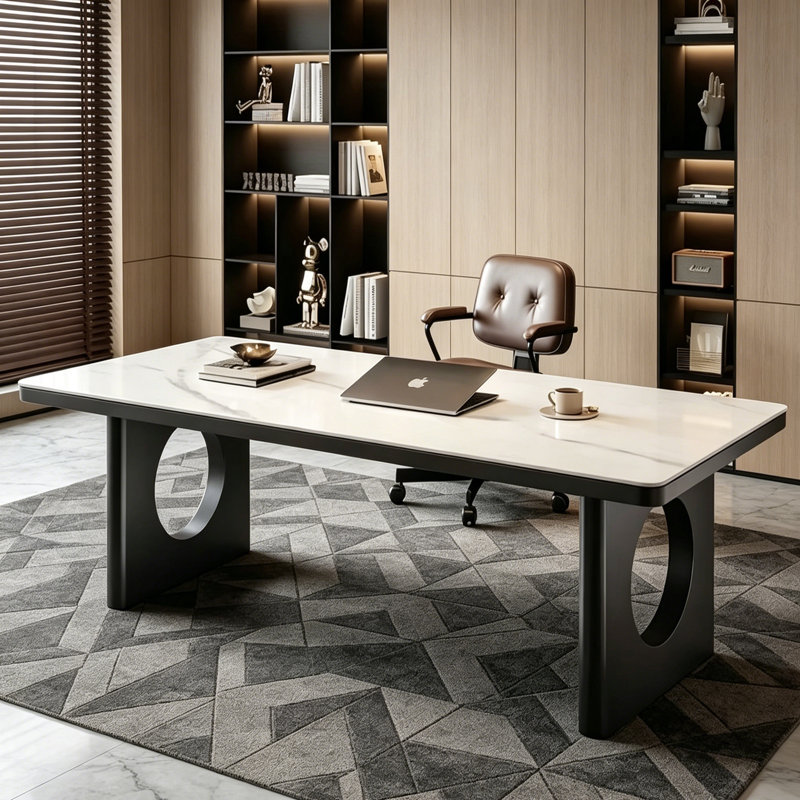 Bureau luxueux et moderne, H 29,53 po x l 55,12 po x P 27,56 po