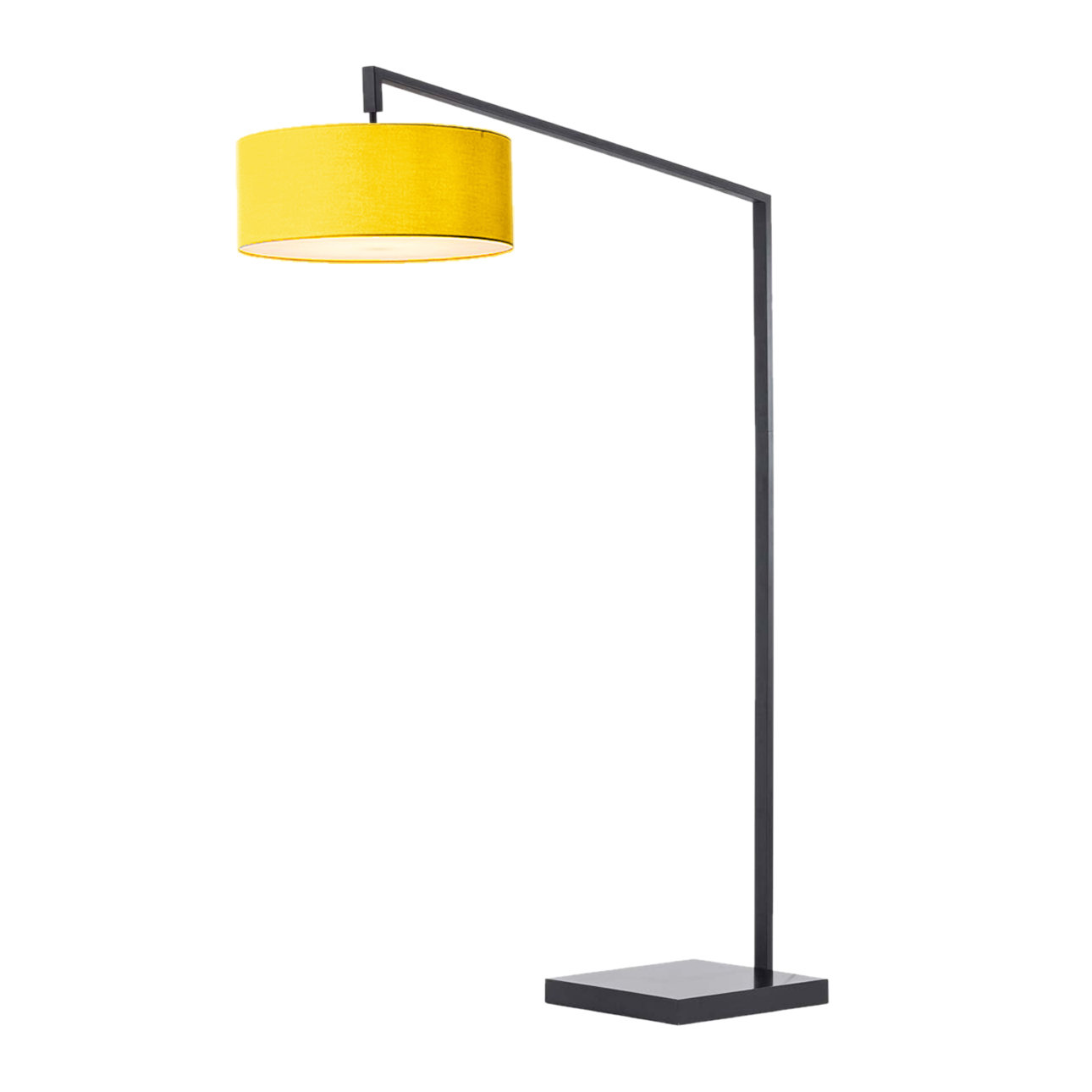 Stretch 87" Linen Chairside Lamp, Mustard