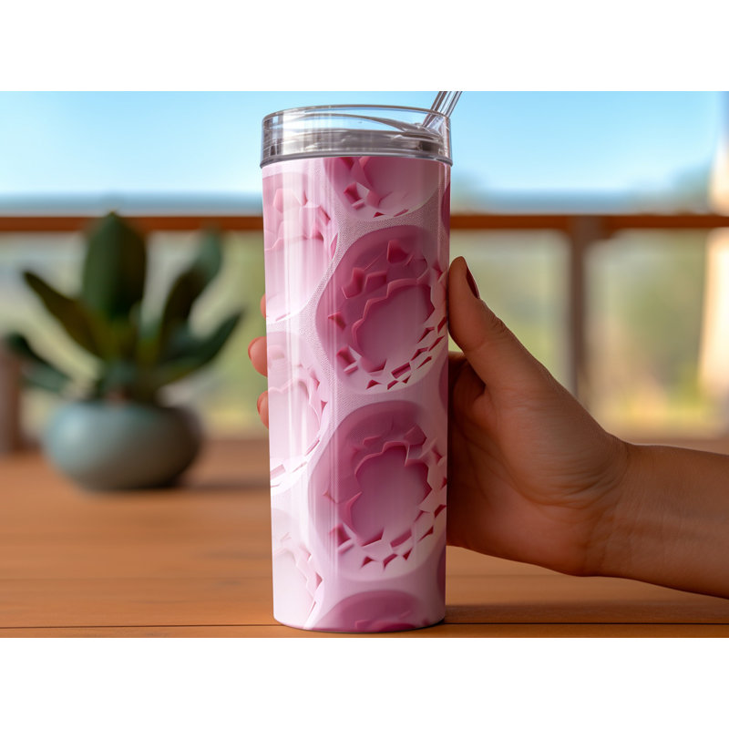 Choose Handmade Tumblers 591ml Vacuum Insulated Stainless Steel (18/8) Travel Tumbler with Straw
