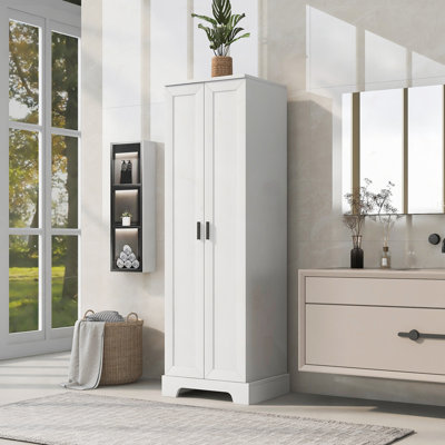 Armoire de rangement avec deux portes pour la salle de bain