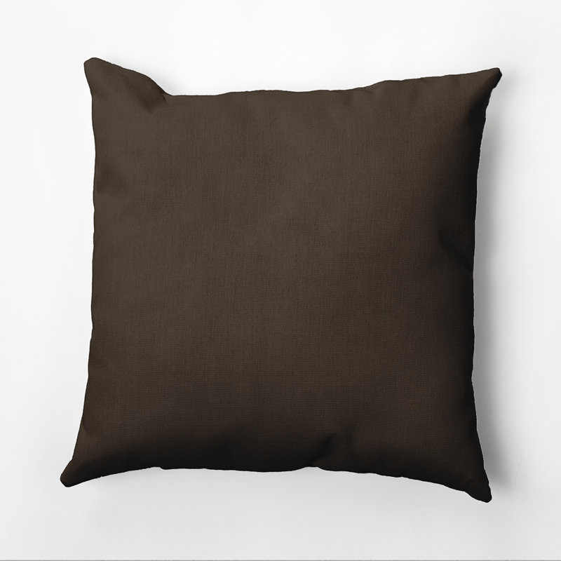 Housse de coussin Ajibola, Noir ardoise, 18 po x 18 po, Polyester/ bourre en polyester