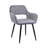 Kristina 17'' H Velvet Upholstered Metal Armchair-1805382027