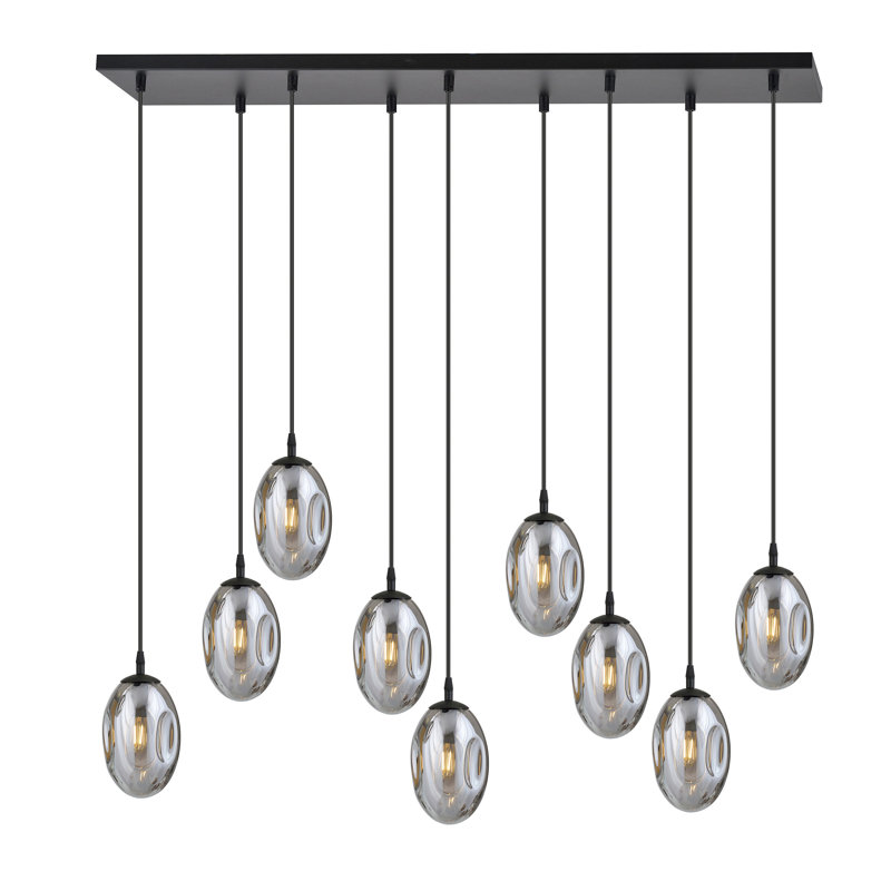 Englewood 9 - Light Black Kitchen Island Pendant, Grey