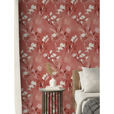 Rouleau de papier peint rose Rose
