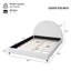 Modern Boucle Upholstered Platform Bed Frame, Round Curved Arched Headboard Slat Support Bed Frame With Wood Frame Bed (Queen)-112147200