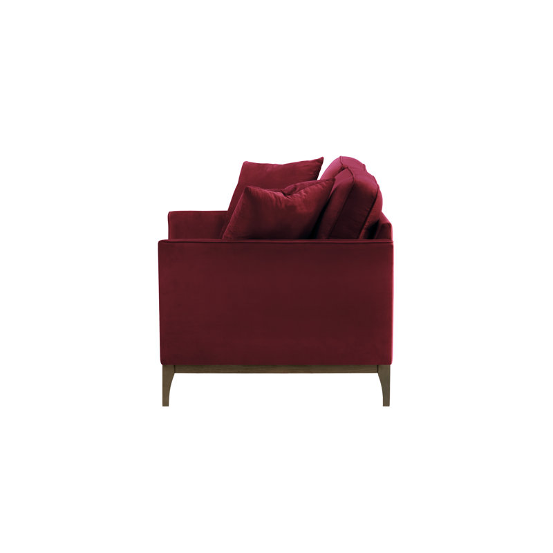 Jaap 2 Seater Sofa, Red, Dark Oak