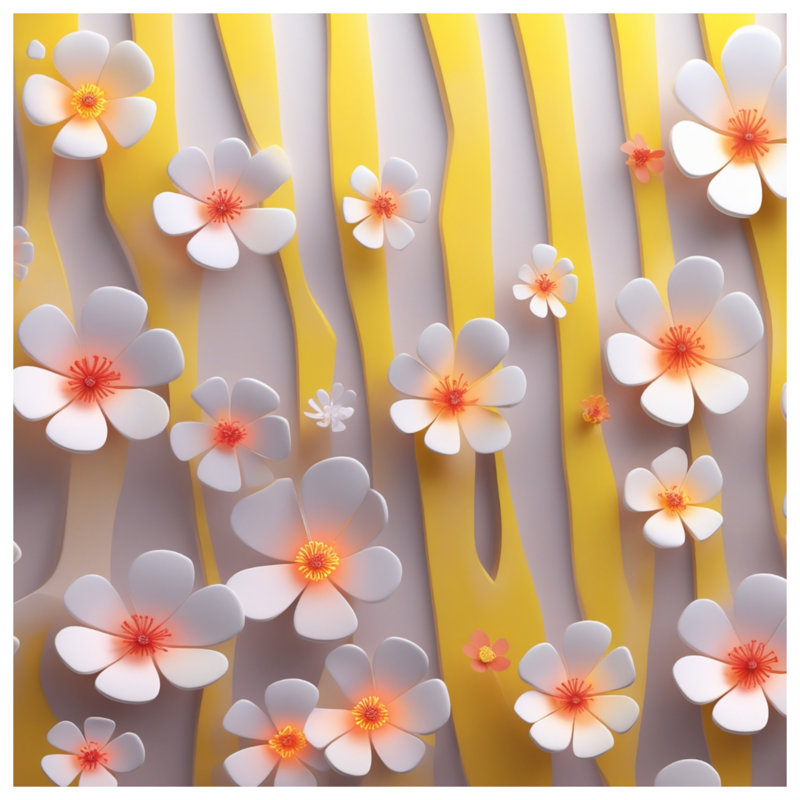 Couvertures blanches à fleurs orange, L 50 po x H 60 po
