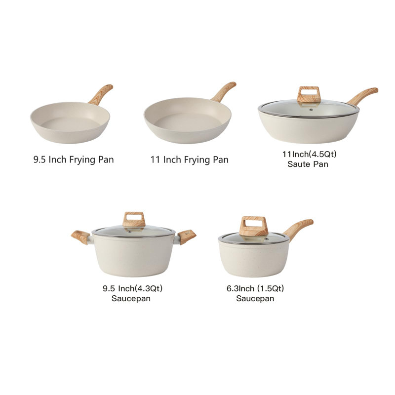 Ensemble de casseroles et de poêles 16 pièces
