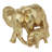 Gracie-Lee Polystone Elephant Gold Decorative Sculpture