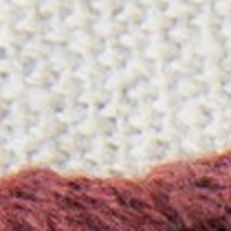 Coussin lombaire tressé à franges en macramé, rouille