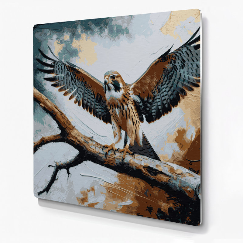 Oiseaux, art mural gris en métal, H 32 po x l 32 po