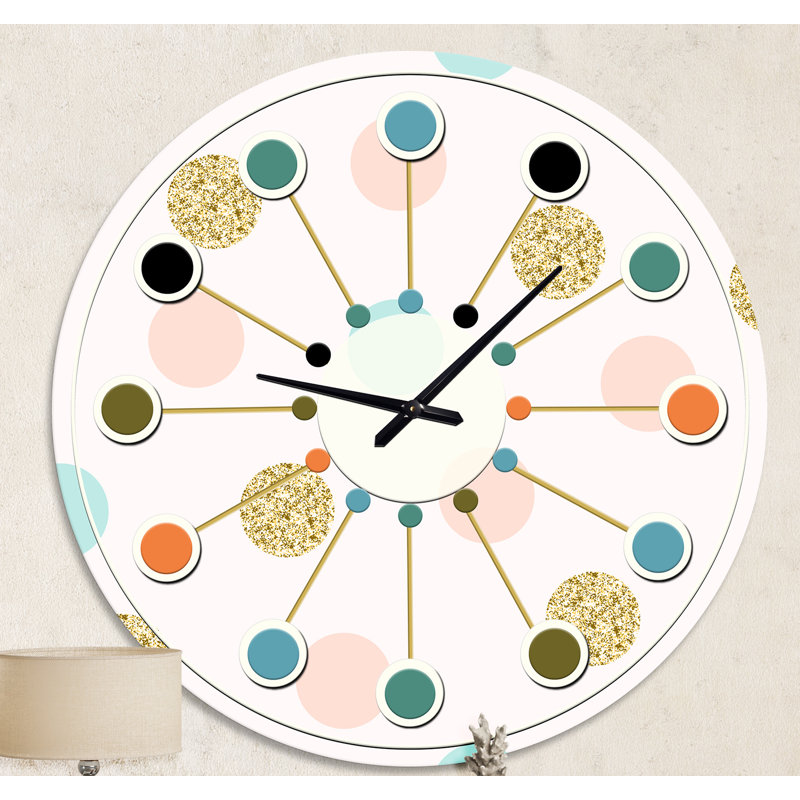 Horloge murale Gold Chic Design III - Mid-Century, Moyenne