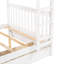 Lit superposé avec deux tiroirs de rangement (blanc) - Maximise l'espace de la chambre à coucher et la capacité d'organisation blanche-1531383992