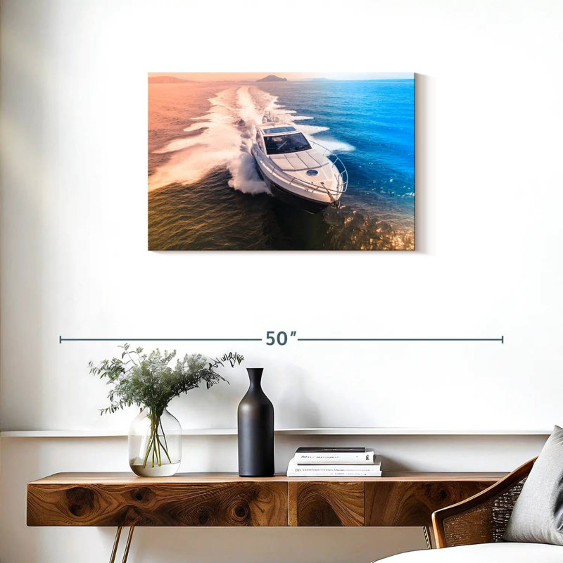 Mehar Speeding Yacht, 20" H x 30" W