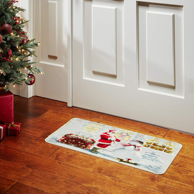 Homme bonhomme de noël 30 po x 18 po plateau de démarrage anti-dérapant pour l’intérieur Lakey
