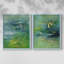 Impression encadrée Peaceful Diptych I-Premium - prêt à être accroché - pas de clous requis - pas de clous requis-1893705082-1893705079