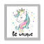 «Be Unique», impression sur papier licorne-47848656-47848667