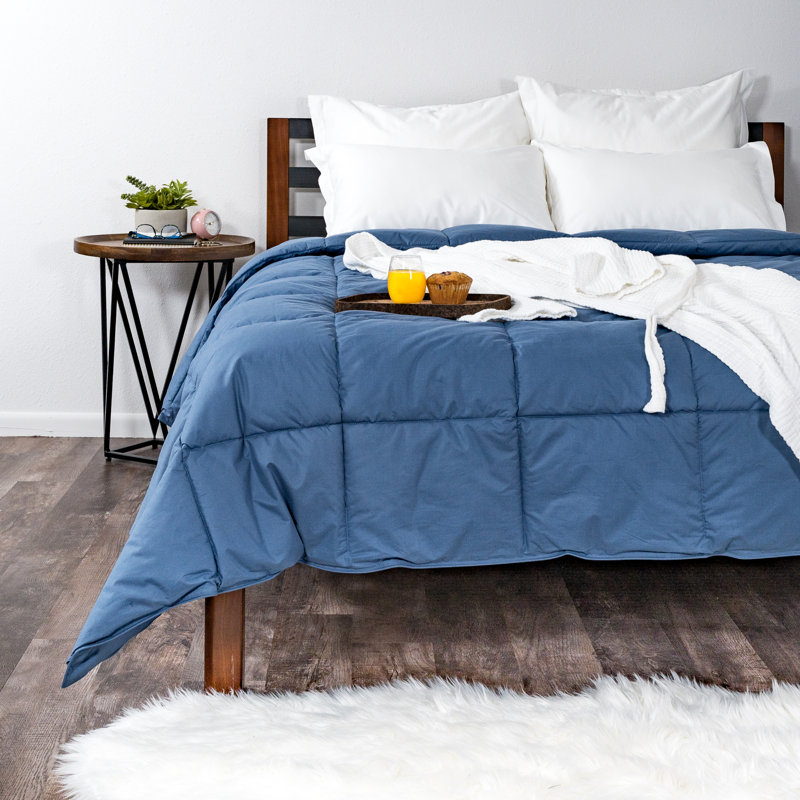  Édredon en duvet synthétique moyen C104, Édredon grand, Bleu denim