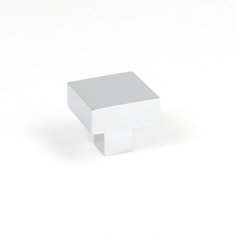 Square Knob, 3 cm, Polished Chrome