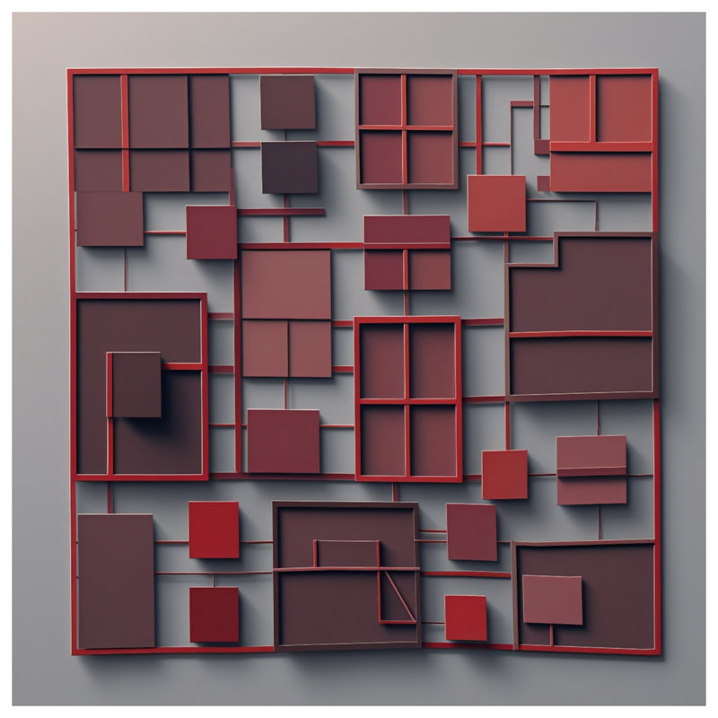 Édredon Red Grid Squares, Twin