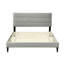 Charging Grey Queen Sized Bed In A Box With Channel Headboard Secure - Upholstered Shade