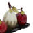 Hicklin Red Metal Fruit Decorative Sculpture with Platter, 18" x 10" x 12"-1176753851-1176753850