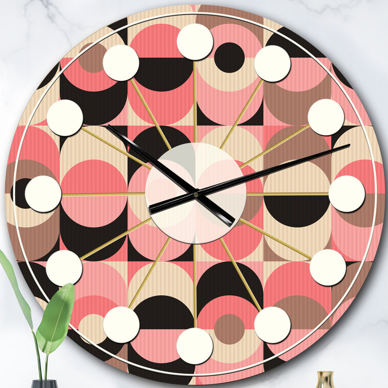Horloge murale rétro Mid-Century, Surdimensionné