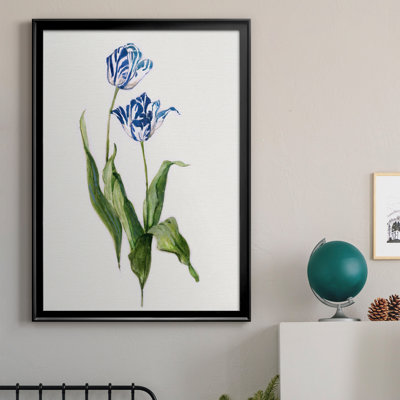 «Blue Lived Botanical II», peinture sur toile encadrée