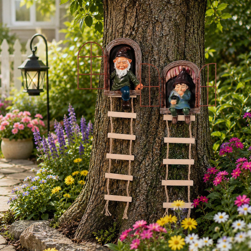 Figurines suspendues en résine pour l'extérieur