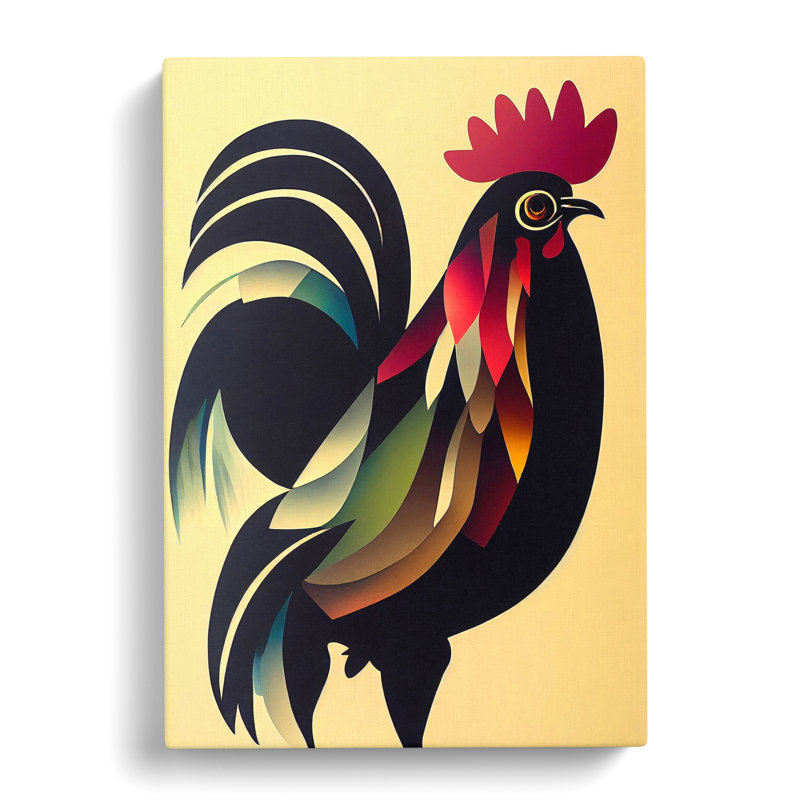 Kenn Rooster Design - Wrapped Canvas, 50cm H x 35cm W
