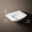 Kelston® Vitreous China Rectangular Pedestal Bathroom Sink with Overflow-2033626371-2033626368
