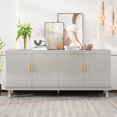 4-Door Cabinet with Adjustable Shelves