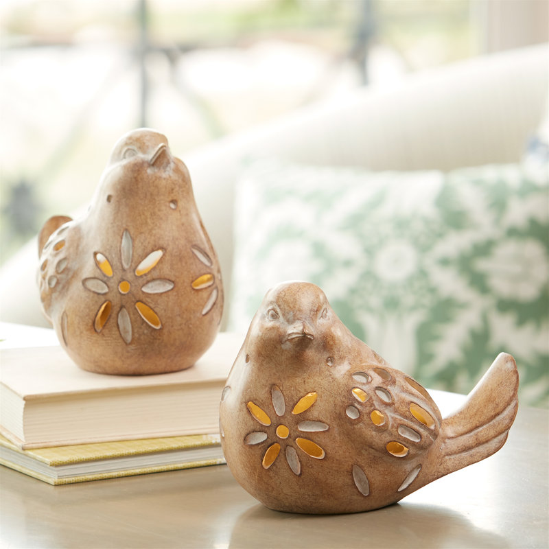Figurine à DEL avec oiseaux (ensemble de 2)