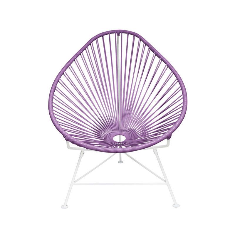 Outdoor Lounge Chair, Orchid/White