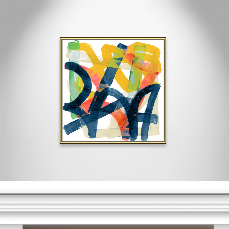 Carlston Adjoined by Cartissi - Peinture encadrée, H 33,25 po x l 33,25 po x P 0,88 po, Cadre doré