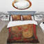 Ensemble de housse de couette God and Red Floral Japanese Tiles III - Abstract Botanicals-101241673