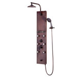 Sedona 8-in Rain Showerhead ShowerSpa with 6-Body Jets and Multi-function Handshower Hammered Copper and Oil Rubbed Bronze