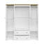 Armoire penderie 4 portes avec 2 tiroirs-436873600