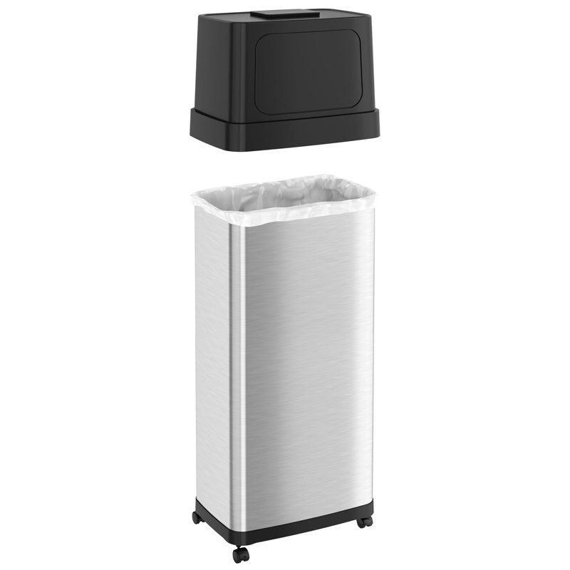 Poubelle à couvercle pivotant, H 42,5 po x l 17 po x P 11 po, 24