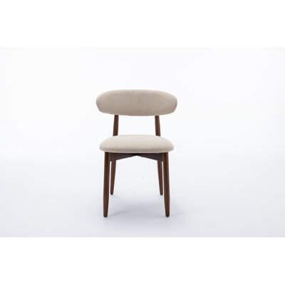 Chaise d'appoint rembourrée en bois massif
