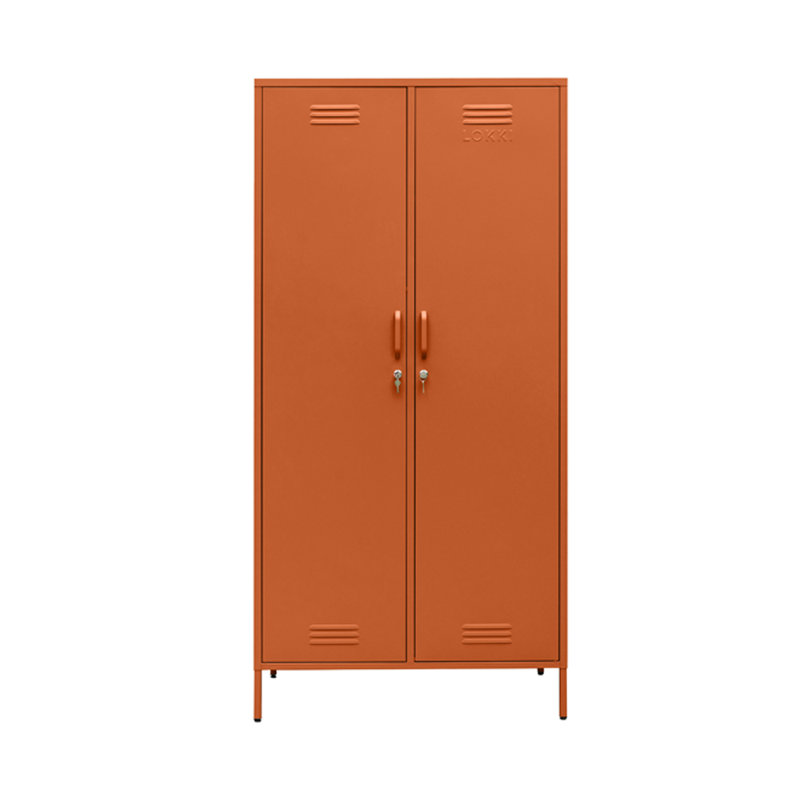 Nikeria 2 Door Steel Wardrobe, Orange