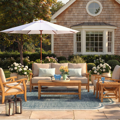Brunswick 5-Person Teak Patio Seating Group