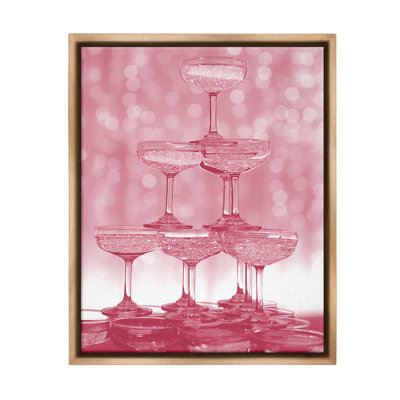 «Pink Stacked Glasses Floater Frame» par Lil 'Rue sur