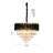 8-Light Gold And Black Chandelier With Clear Crystals