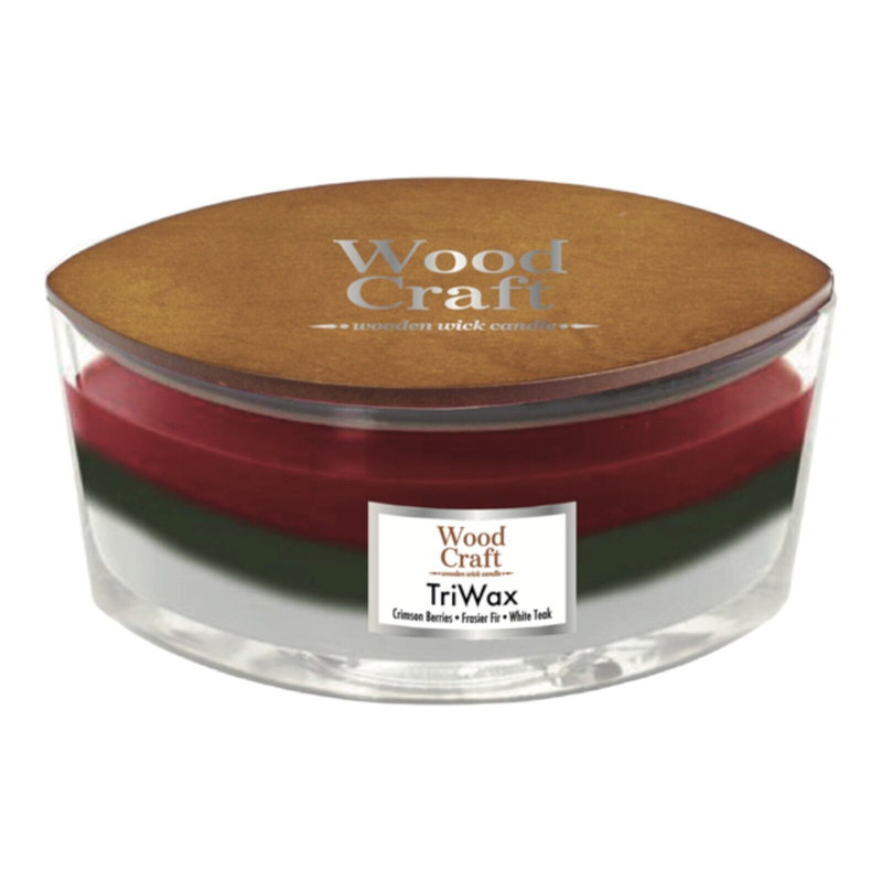 Crimson Berries Scented Jar Candle with Glass Holder