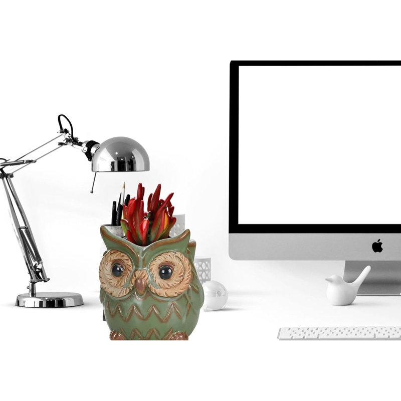 Owl Ceramic Planter Pot (4.3")