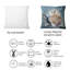 Un hibou avec des plumes brunes claires et des taches blanches - coussin décoratif traditionnel-891058041